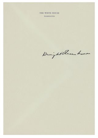Lot #91 Dwight D. Eisenhower Signature