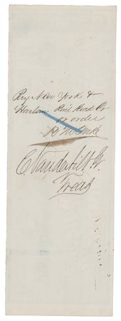 Lot #343 Cornelius Vanderbilt II Signed Check - Image 1