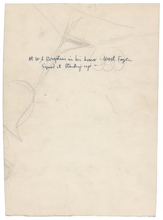 Lot #307 Jawaharlal Nehru Signed Sketch - Image 2