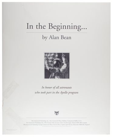 Lot #410 Apollo Astronauts Multi-Signed Lithograph: 'In the Beginning...' - Image 2