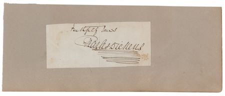 Lot #537. Charles Dickens Signature
