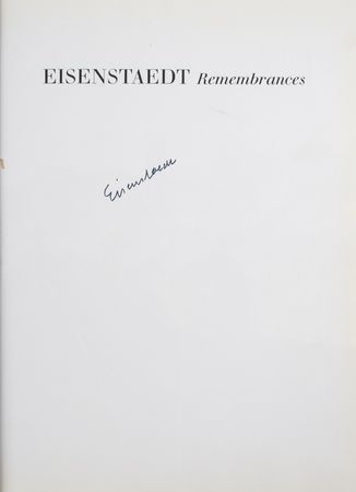 Lot #491 Alfred Eisenstaedt Signed Book - Image 2
