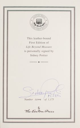 Lot #808 Hollywood (3) Signed Books: Poitier, Bacall, and Temple - Image 2