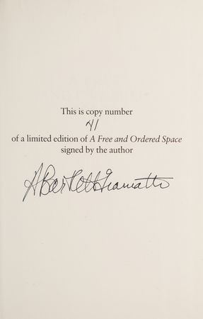 Lot #949 Bart Giamatti Signed Book - Image 2