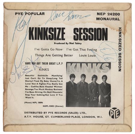 Lot #687 The Kinks Signed 45 RPM Record - Image 1