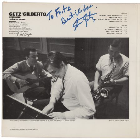 Lot #639 Stan Getz Signed Album - Image 1