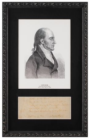 Lot #178 Aaron Burr Autograph Check Signed - Image 1