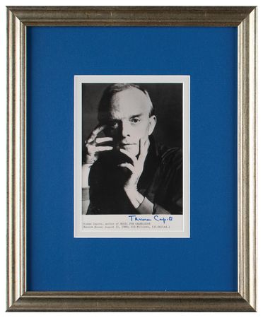 Lot #550 Truman Capote Signed Photograph - Image 1