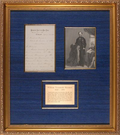 Lot #395 William T. Sherman Autograph Letter Signed - Image 1