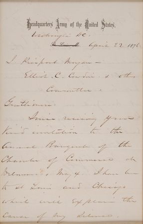 Lot #395 William T. Sherman Autograph Letter Signed - Image 2
