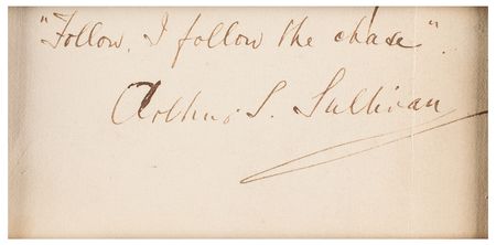 Lot #629 Gilbert and Sullivan Signature and Autograph Quotation Signed - Image 3