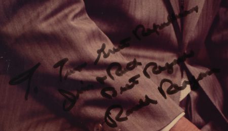 Lot #57 Ronald Reagan: Massive portrait of Reagan inscribed to 