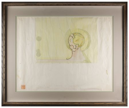 Lot #481 Frank Lloyd Wright Design Drawing and Lot of (9) Blueprints - Image 1