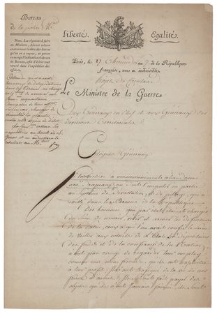 Lot #366 Jean-Baptiste Bernadotte Letter Signed - Image 1