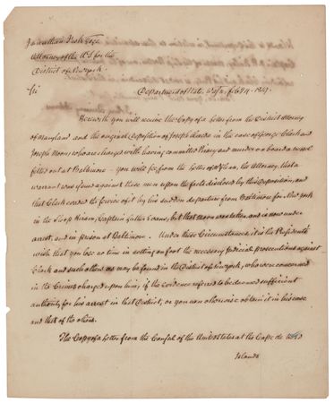 Lot #9 John Quincy Adams Letter Signed - Image 1