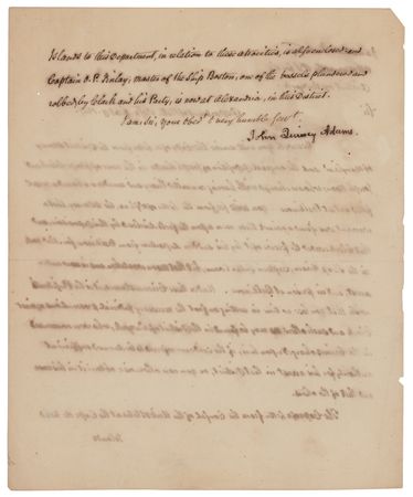 Lot #9 John Quincy Adams Letter Signed - Image 2
