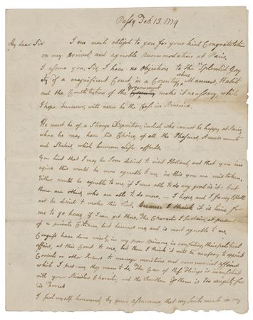 Lot #3 John Adams Autograph Letter Signed - Image 1