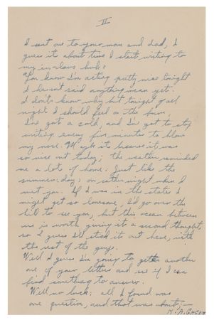 Lot #357 Iwo Jima: Rene Gagnon: Rare WWII-dated letter by Rene Gagnon, boasting a remarkable nine total signatures - Image 2
