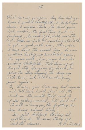 Lot #357 Iwo Jima: Rene Gagnon: Rare WWII-dated letter by Rene Gagnon, boasting a remarkable nine total signatures - Image 4
