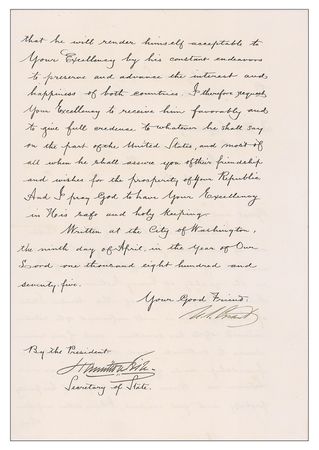Lot #29 U. S. Grant Document Signed as President - Image 2