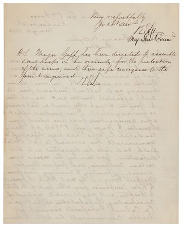 Lot #354 Robert E. Lee Letter Signed - Image 1