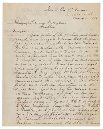 Lot #354 Robert E. Lee Letter Signed - Image 2
