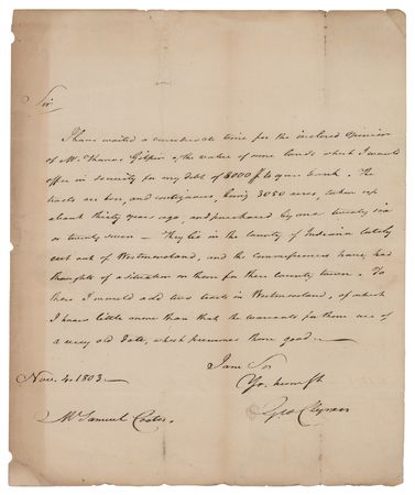 Lot #170 George Clymer Autograph Letter Signed