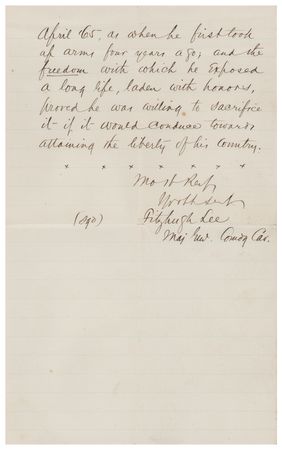 Lot #383 Fitzhugh Lee Manuscript Letter - Image 3
