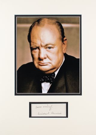 Lot #204 Winston Churchill Signature - Image 1