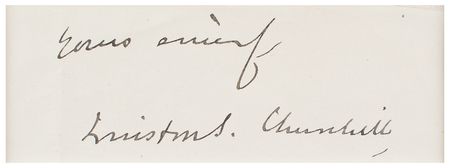 Lot #204 Winston Churchill Signature - Image 2