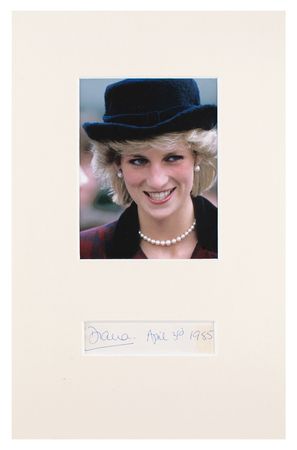 Lot #211 Princess Diana Signature - Image 1