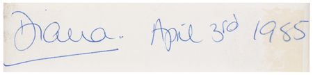 Lot #211 Princess Diana Signature - Image 2