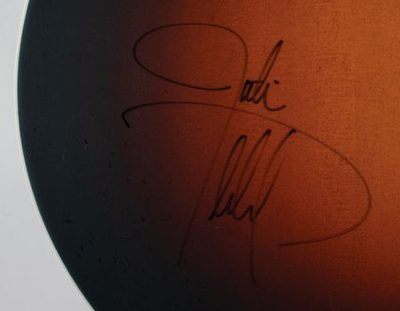 Lot #756 Justin Timberlake and Christina Aguilera Signed Guitar - Image 4