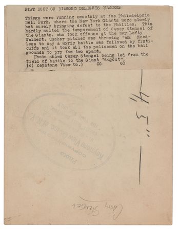 Lot #996 Casey Stengel Original Photograph - Image 2