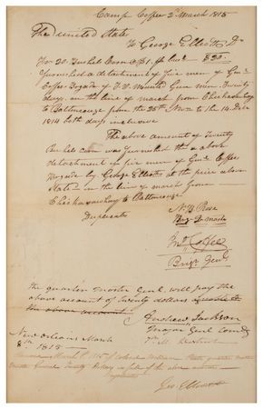 Lot #12 Andrew Jackson Autograph Endorsement Signed - Image 2