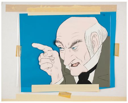 Lot #523 Chuck Jones and Richard Williams signed production cel of Ebenezer Scrooge from A Christmas Carol Animation Cel - Image 2