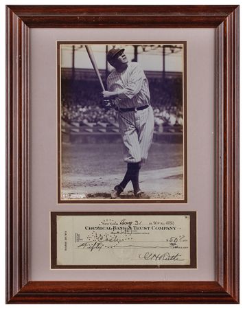 Lot #887 Babe Ruth Signed Check - Image 1