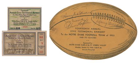 Lot #867 Four Horsemen: Stuhldreher, Crowley, and Layden Signed 1934 Program - Image 1