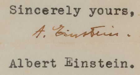 Lot #189 Albert Einstein Typed Letter Signed - Image 3