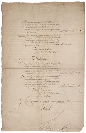 Lot #290 King Louis XIII Document Signed - Image 1