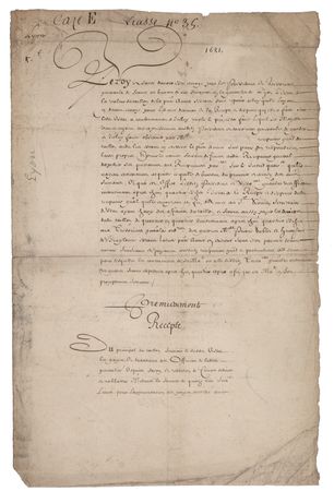Lot #290 King Louis XIII Document Signed - Image 2