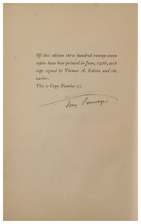 Lot #187 Thomas Edison Signed Book - Image 3