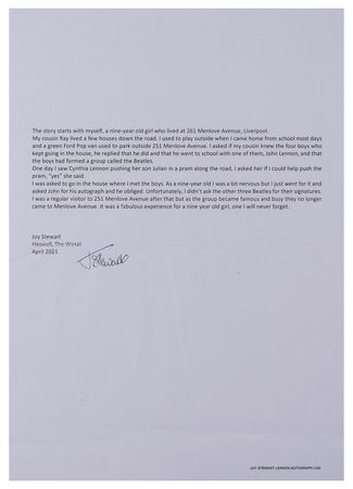 Lot #600 Beatles: John Lennon: Please Please Me album signed by Lennon for a young Menlove Ave. neighbor - Image 7