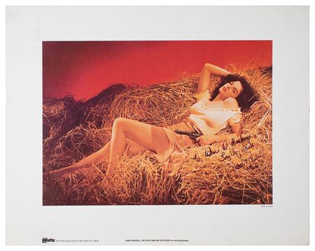 Lot #830 Jane Russell Signed Print - Image 1