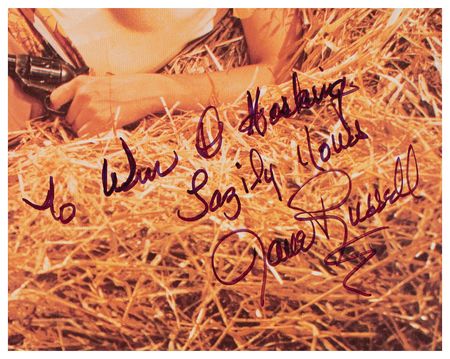 Lot #830 Jane Russell Signed Print - Image 2