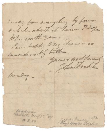 Lot #265 John Franklin Autograph Letter Signed - Image 2