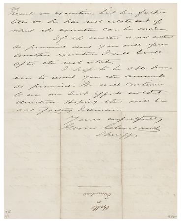 Lot #77 Grover Cleveland Autograph Letter Signed - Image 1