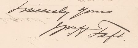 Lot #154 William H. Taft Autograph Letter Signed - Image 2