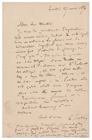 Lot #198 Louis Pasteur Autograph Letter Signed - Image 1