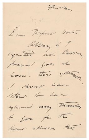 Lot #501 John Singer Sargent Autograph Letter Signed - Image 1